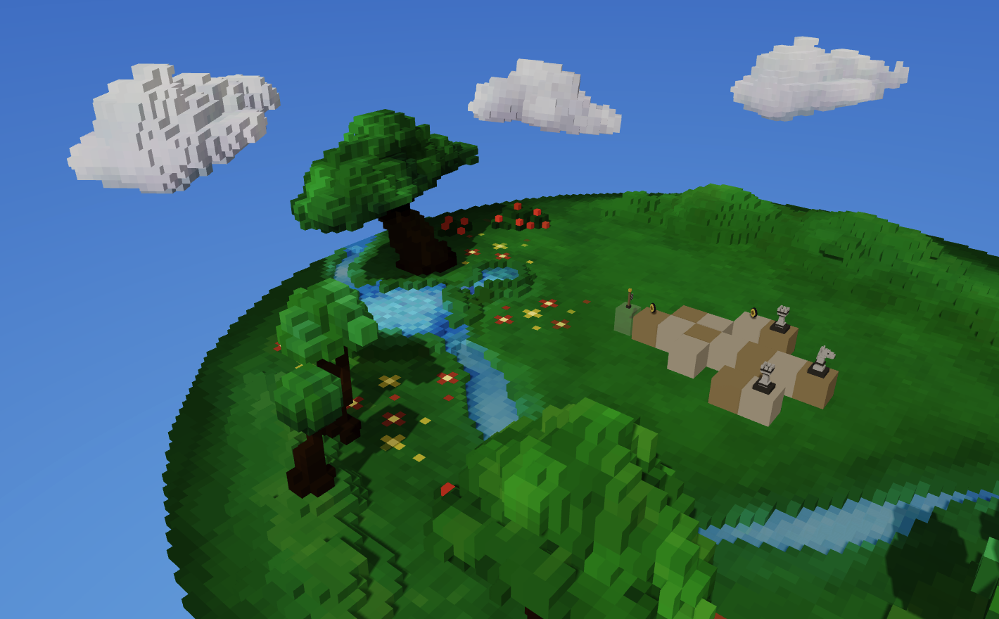 Chess Maze — 3D chess puzzle game with voxel maze levels, coins, and chess pieces