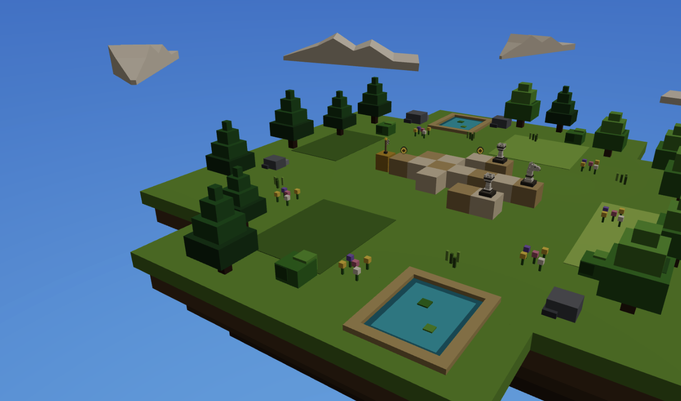 Chess Maze — 3D chess puzzle game with voxel maze levels, coins, and chess pieces